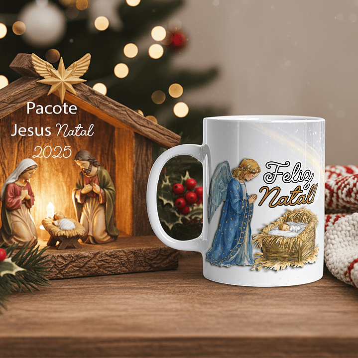 2 Artes para Caneca Natal Jesus Arquivo em Jpg 2
