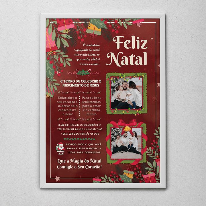 6 Artes para Quadro Natal Arquivo Editável  1