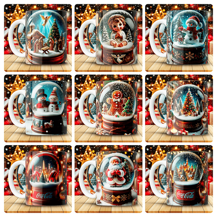 180 Artes para Caneca Personagens e Outros Natal 3D Arquivo em Png 5