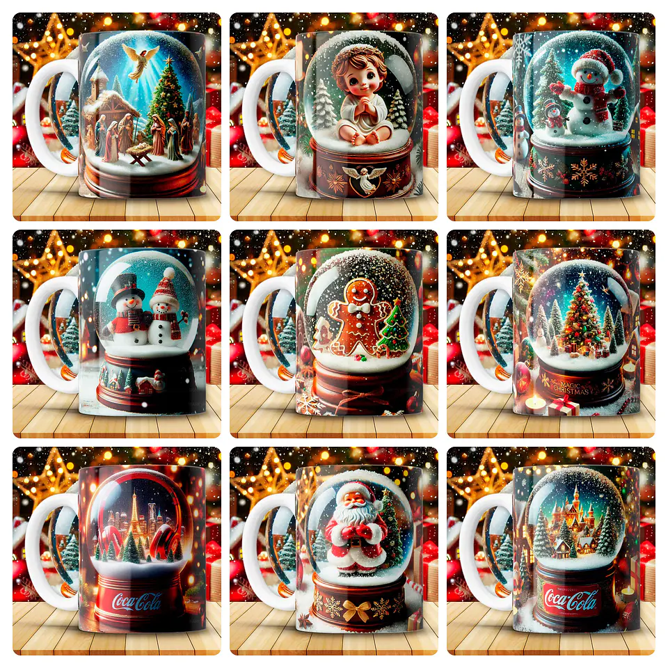 180 Artes para Caneca Personagens e Outros Natal 3D Arquivo em Png 5