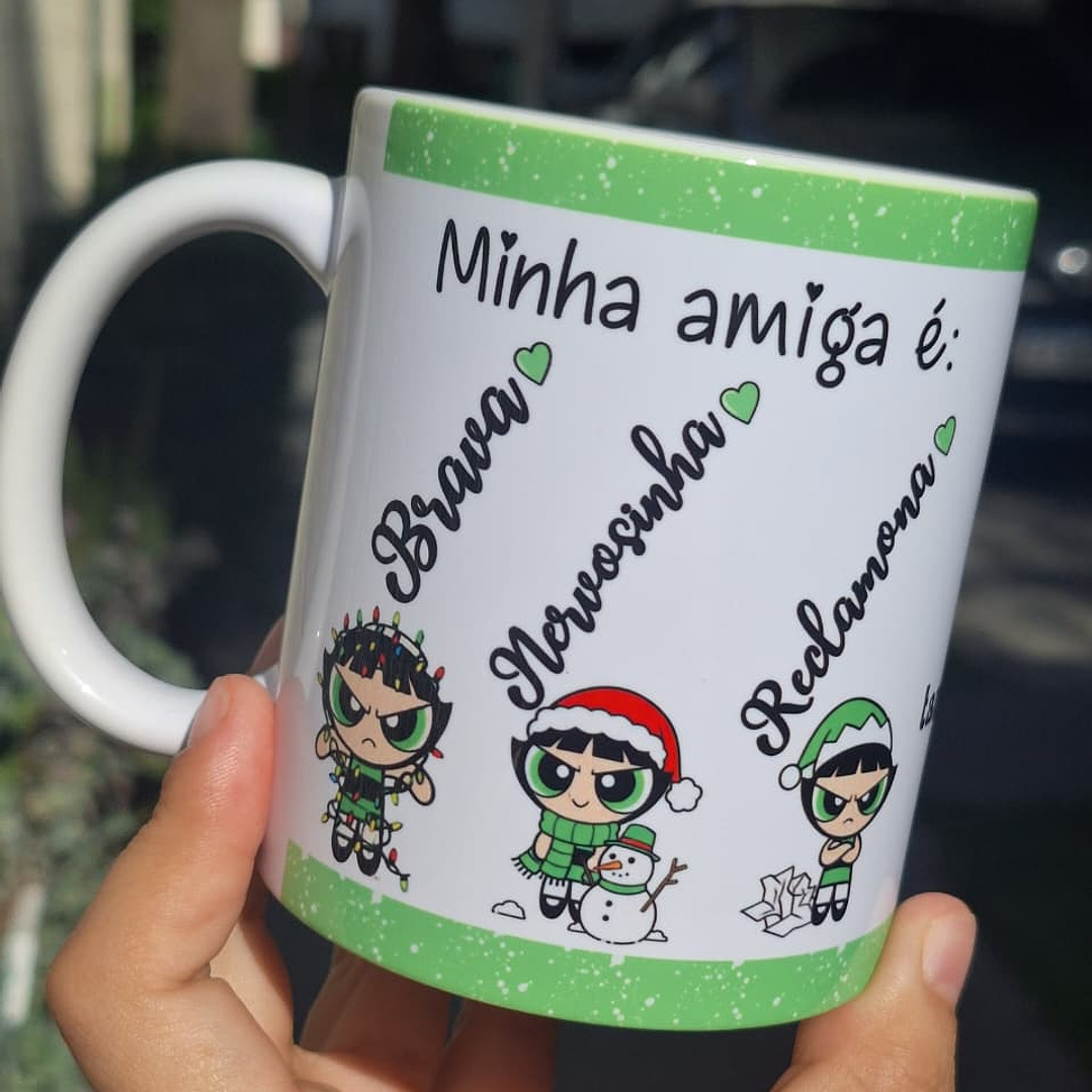 4 Artes para Caneca Minha Amiga é Meninas Super Poderosas Arquivo em Jpg  2