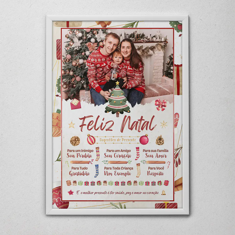 6 Artes para Quadro Natal Arquivo Editável  2