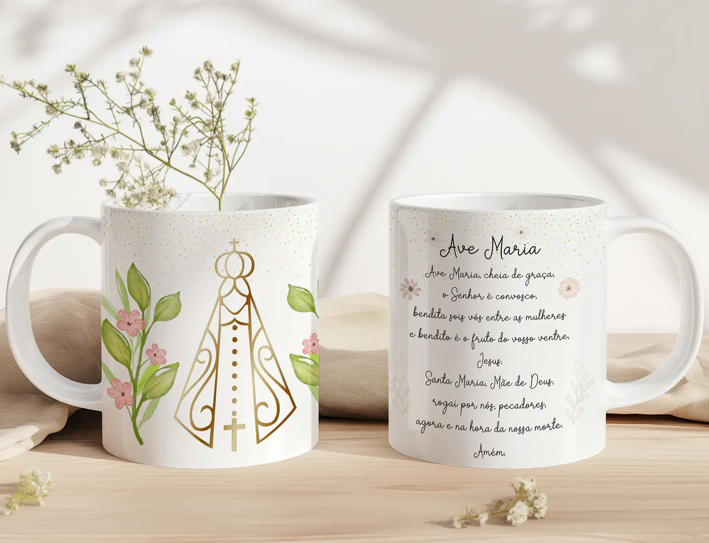 10 Artes para Caneca Nossa Senhora Minimalista Arquivo Editável  7