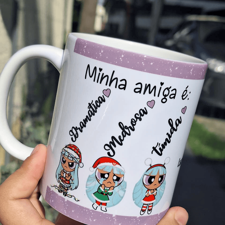 4 Artes para Caneca Minha Amiga é Meninas Super Poderosas Arquivo em Jpg  3