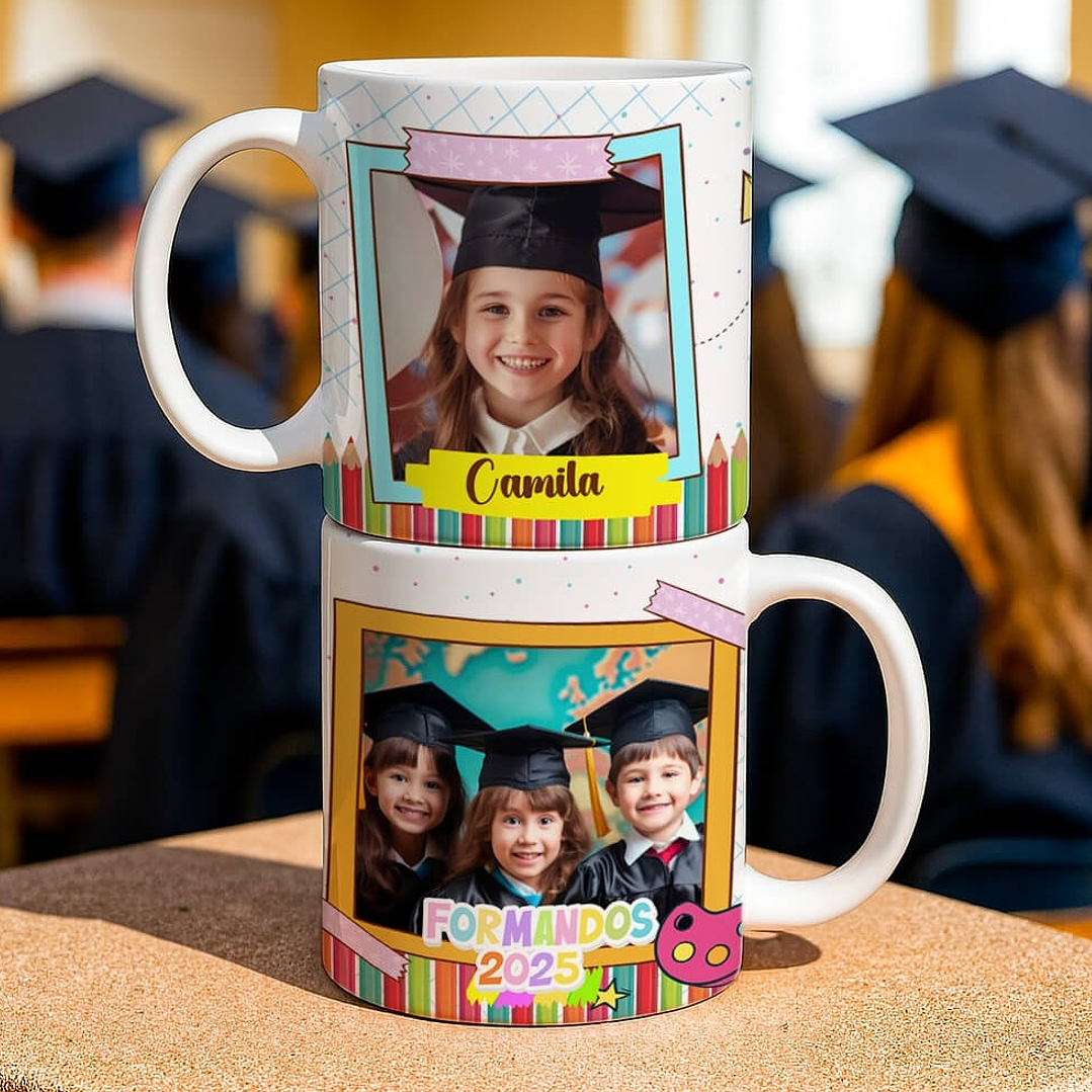 6 Artes para Caneca Mini Formandos ABC Arquivo Editável 2