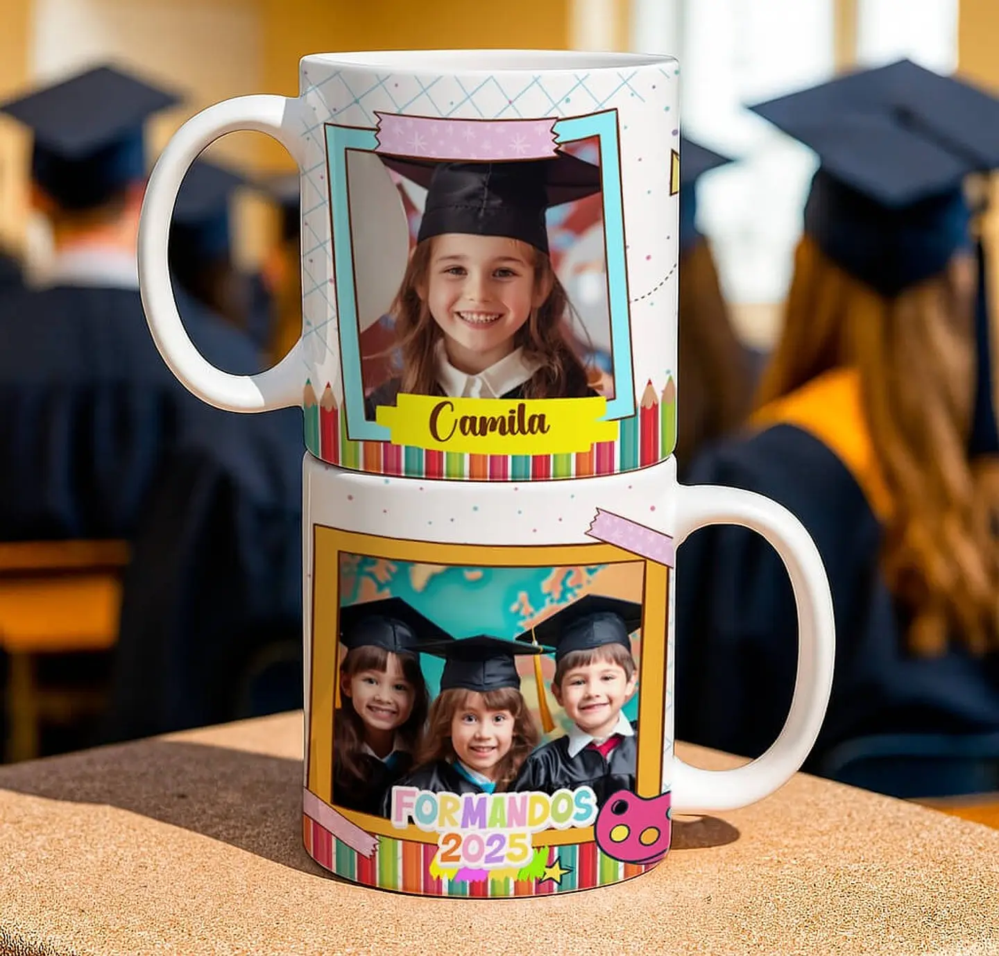 6 Artes para Caneca Mini Formandos ABC Arquivo Editável 2