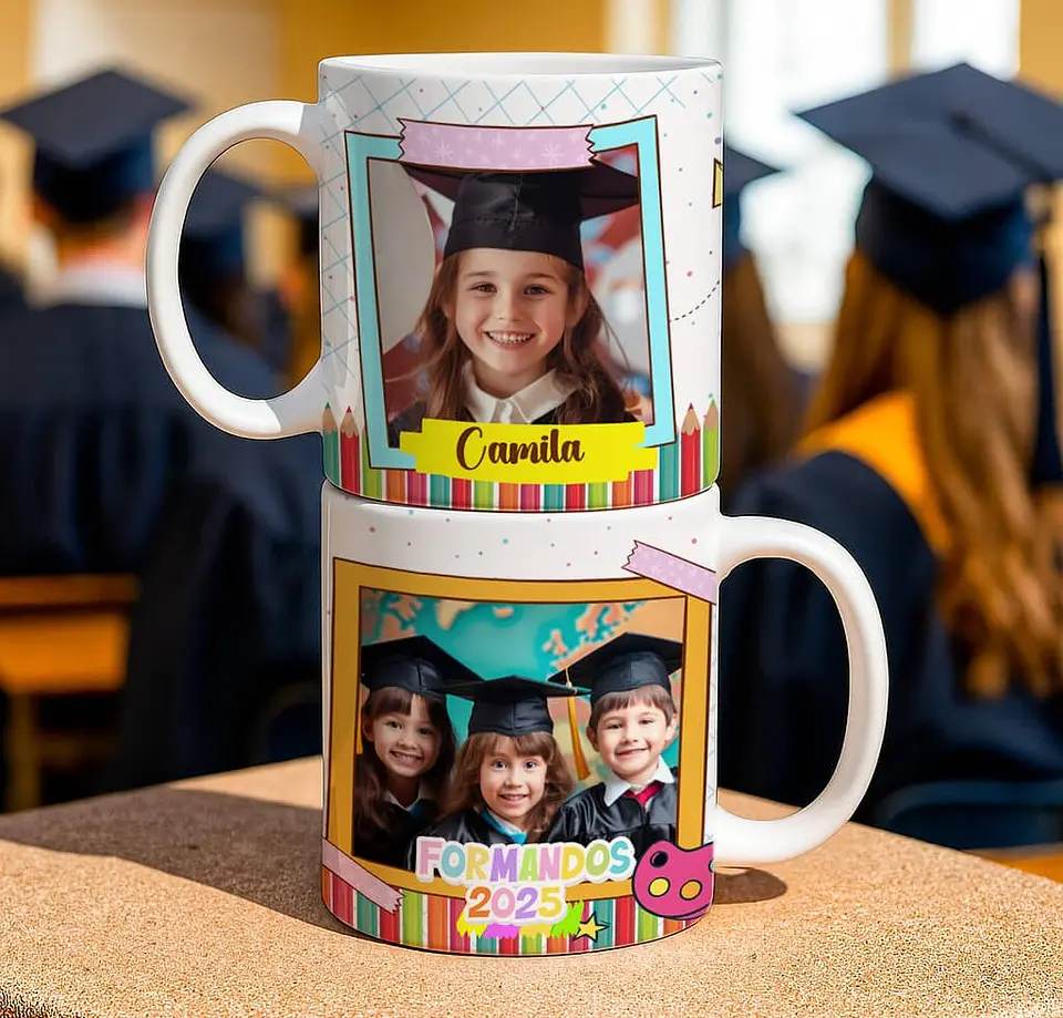 6 Artes para Caneca Mini Formandos ABC Arquivo Editável 2