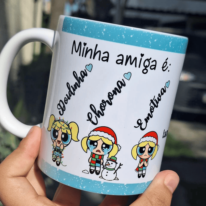 4 Artes para Caneca Minha Amiga é Meninas Super Poderosas Arquivo em Jpg  4