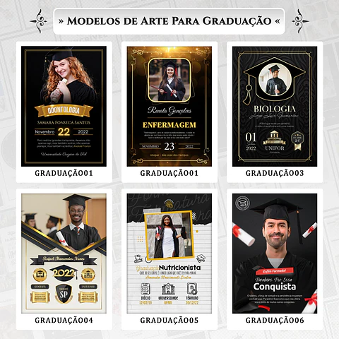 12 Artes para Quadro formatura Graduação Arquivo Editável 