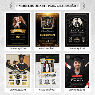 12 Artes para Quadro formatura Graduação Arquivo Editável 