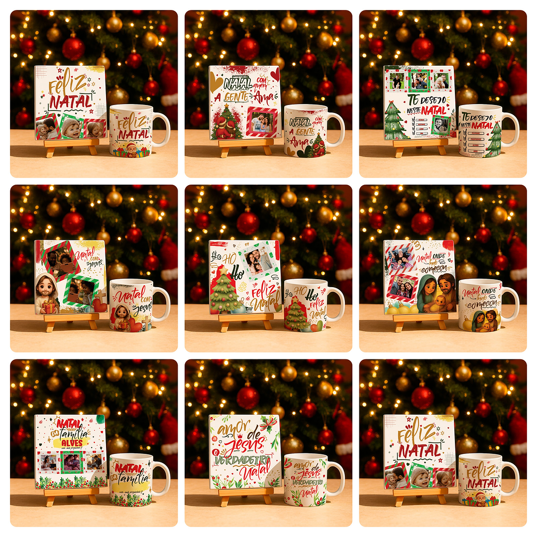74 Artes para Caneca, Squeze, Azulejo e Outros Natal Arquivo Editável  7