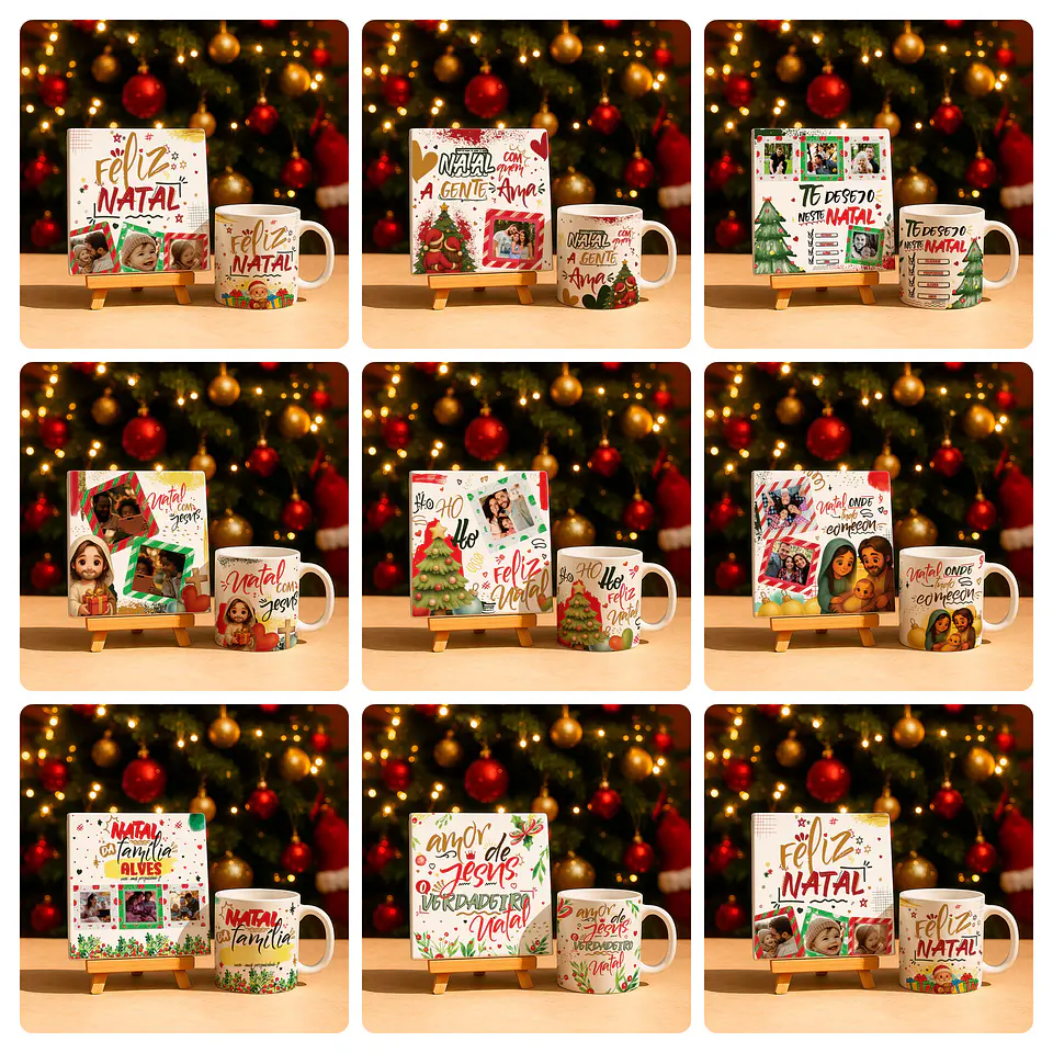 74 Artes para Caneca, Squeze, Azulejo e Outros Natal Arquivo Editável  7