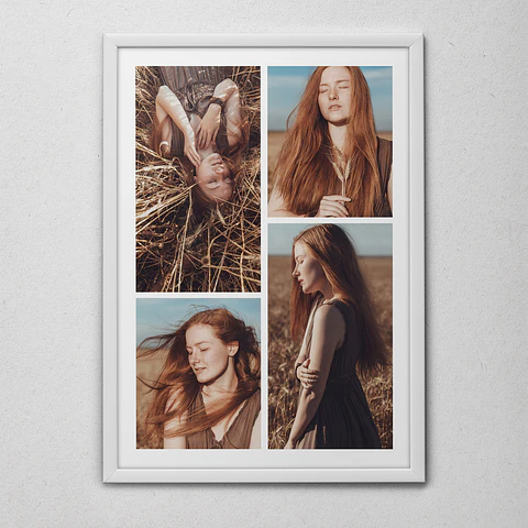 15 Artes para Quadro Colagens de Fotos Arquivo Editável 