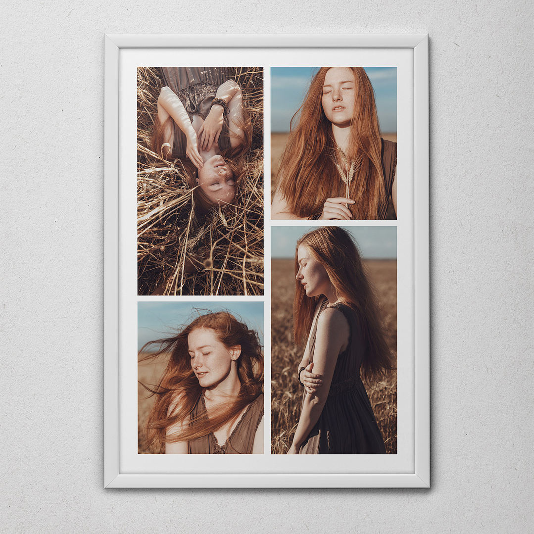 15 Artes para Quadro Colagens de Fotos Arquivo Editável  1