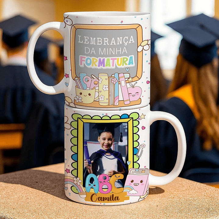 6 Artes para Caneca Mini Formandos ABC Arquivo Editável 3