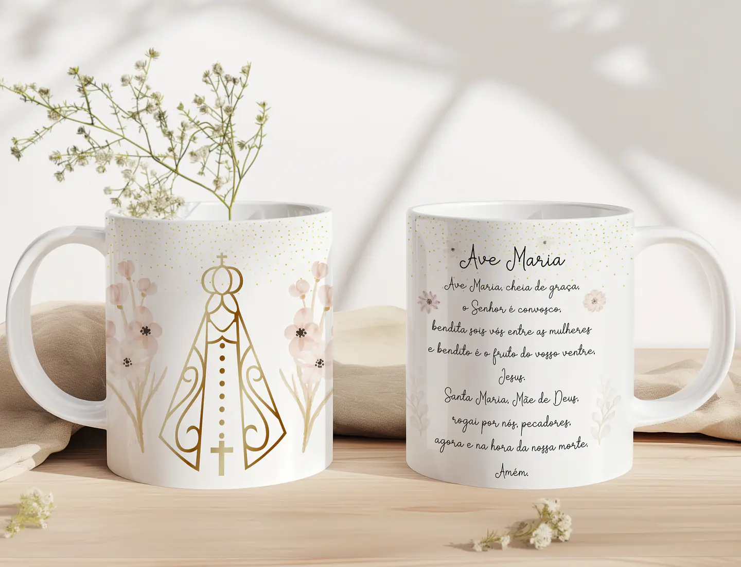 10 Artes para Caneca Nossa Senhora Minimalista Arquivo Editável  8