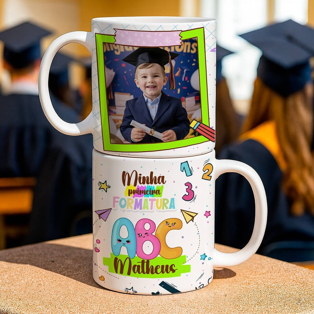 6 Artes para Caneca Mini Formandos ABC Arquivo Editável 4