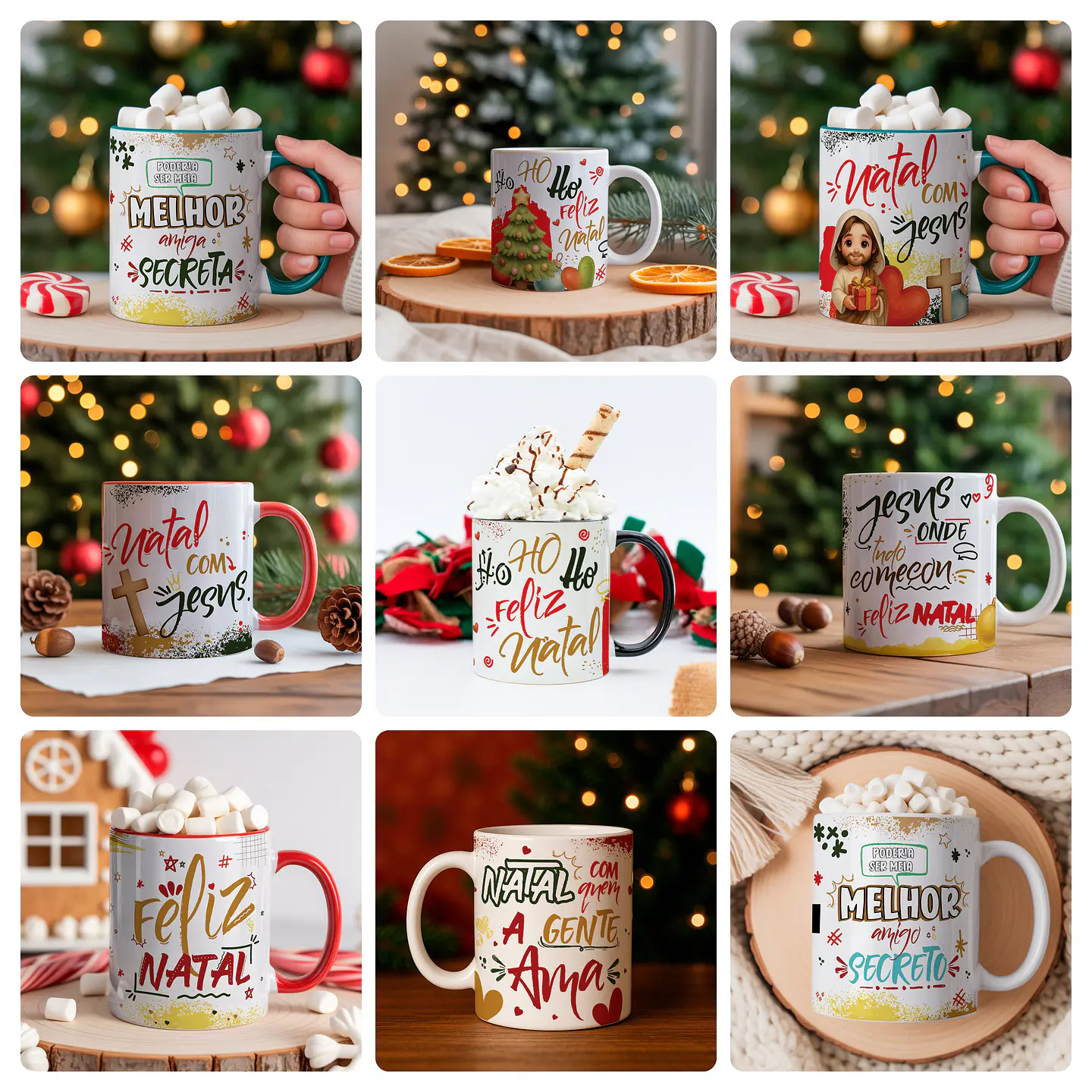 74 Artes para Caneca, Squeze, Azulejo e Outros Natal Arquivo Editável  9