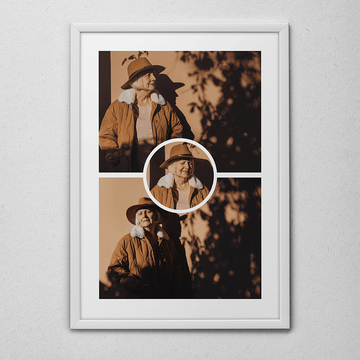 15 Artes para Quadro Colagens de Fotos Arquivo Editável  3