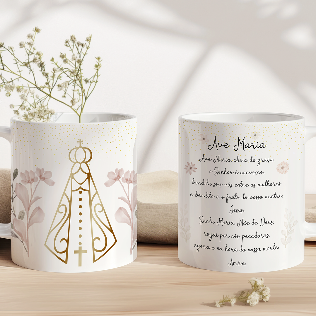 10 Artes para Caneca Nossa Senhora Minimalista Arquivo Editável  9