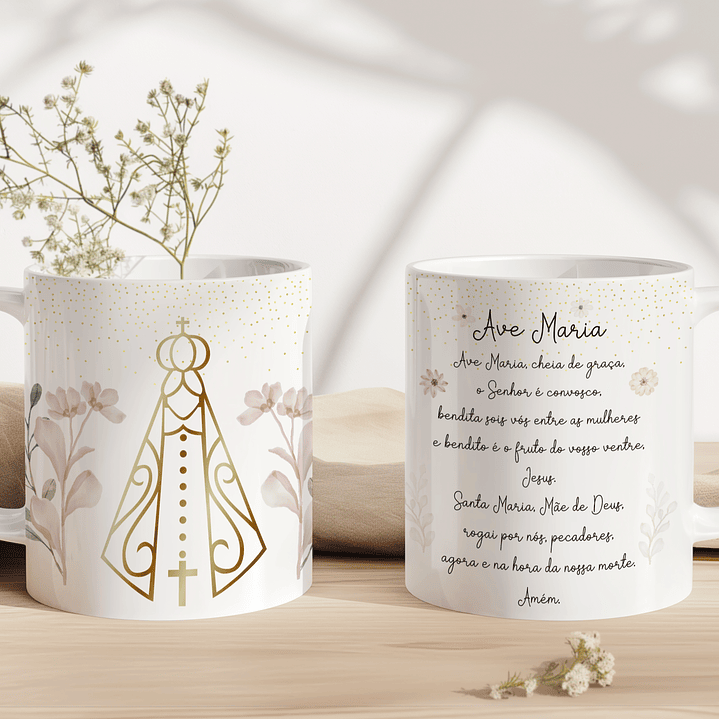 10 Artes para Caneca Nossa Senhora Minimalista Arquivo Editável  9