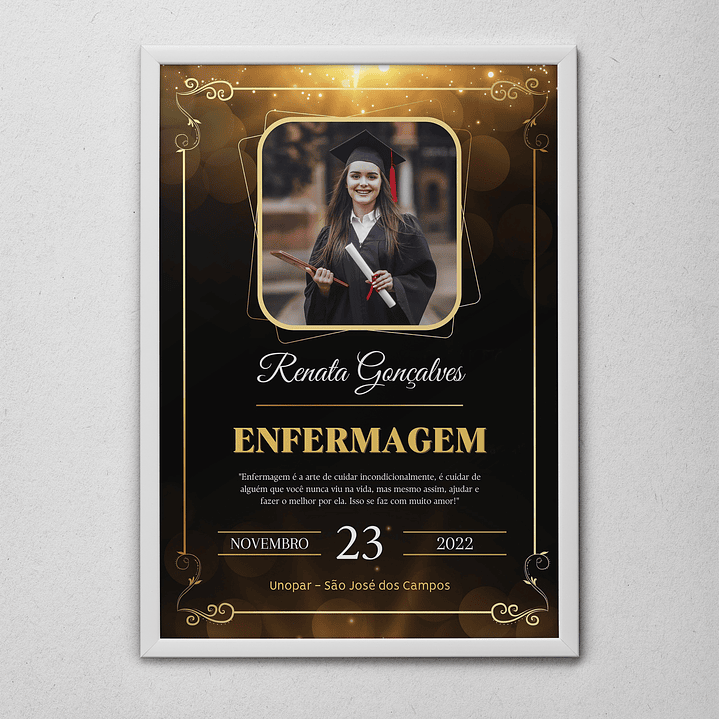 12 Artes para Quadro formatura Graduação Arquivo Editável  3