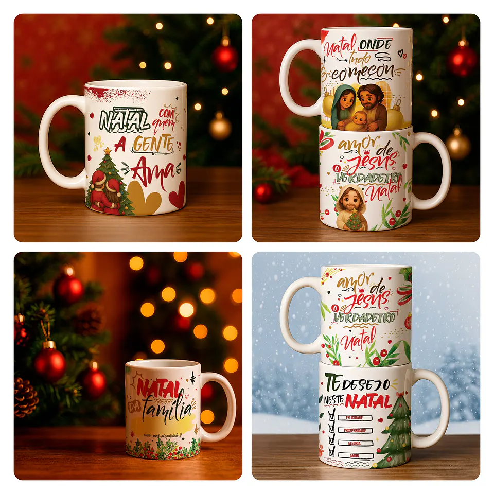 74 Artes para Caneca, Squeze, Azulejo e Outros Natal Arquivo Editável  10