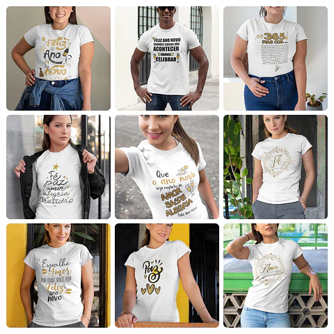 77 Artes para Caneca, Copo Chope e Camisa Ano Novo 2026 Arquivo editável