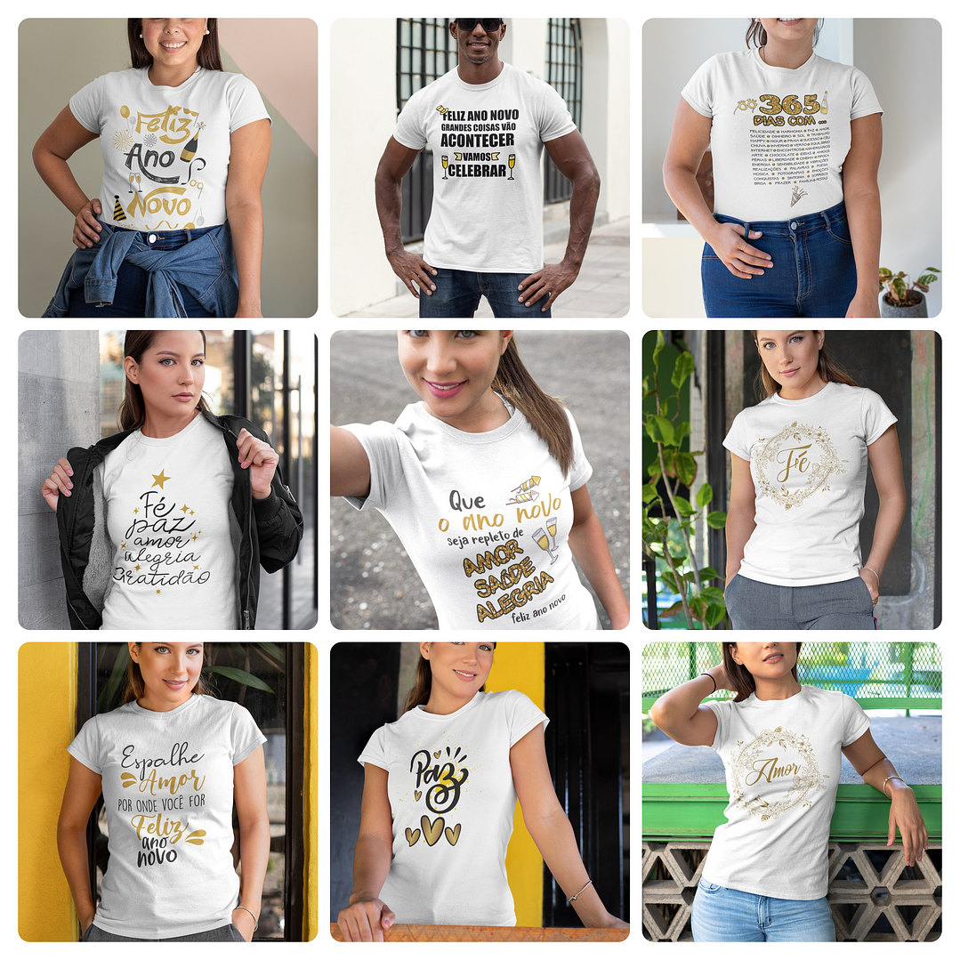 77 Artes para Caneca, Copo Chope e Camisa Ano Novo 2026 Arquivo editável 1