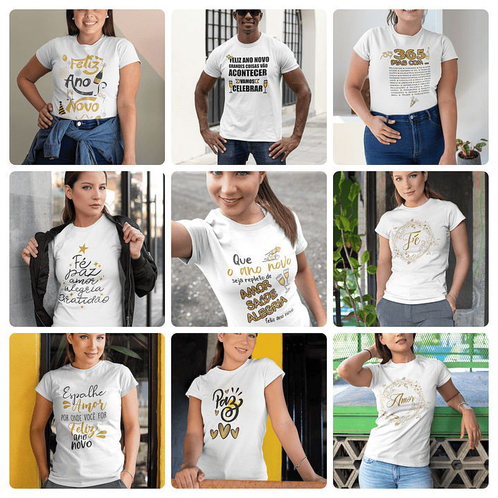 77 Artes para Caneca, Copo Chope e Camisa Ano Novo 2026 Arquivo editável 1