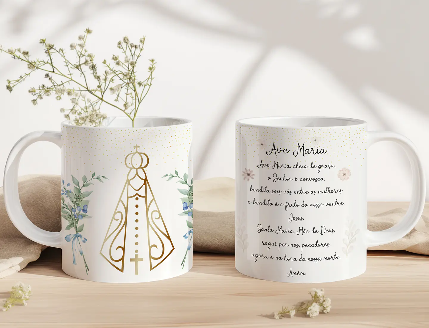 10 Artes para Caneca Nossa Senhora Minimalista Arquivo Editável  10