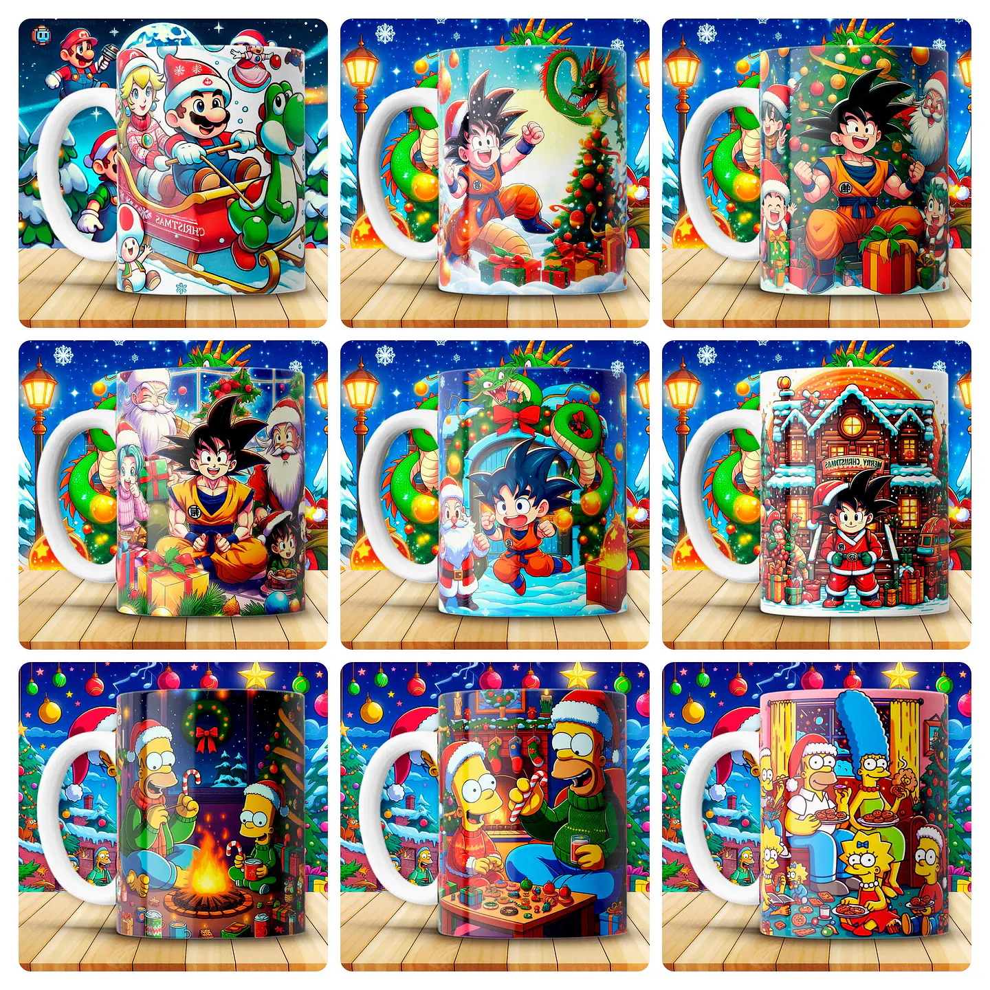 180 Artes para Caneca Personagens e Outros Natal 3D Arquivo em Png 10