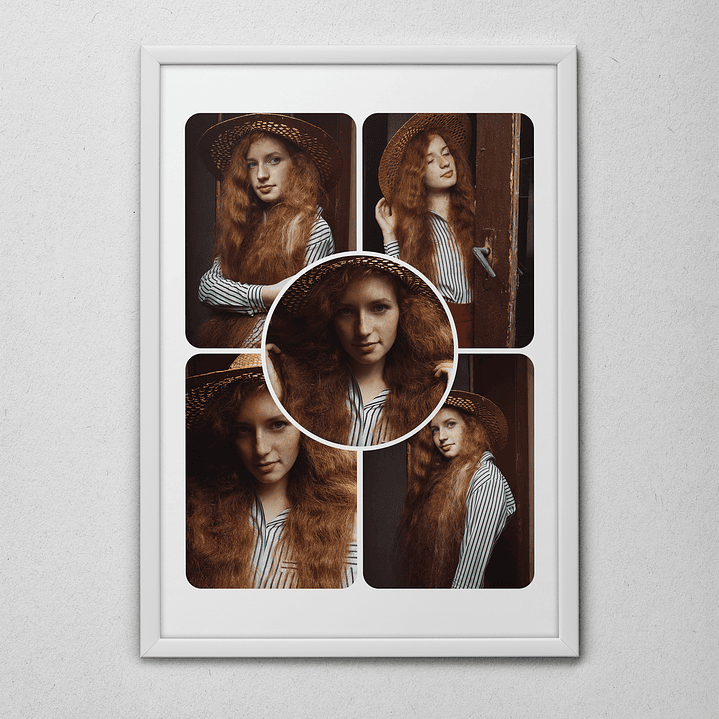 15 Artes para Quadro Colagens de Fotos Arquivo Editável  5