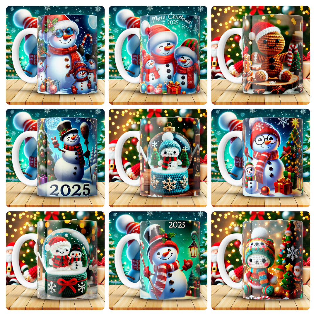 180 Artes para Caneca Personagens e Outros Natal 3D Arquivo em Png 11