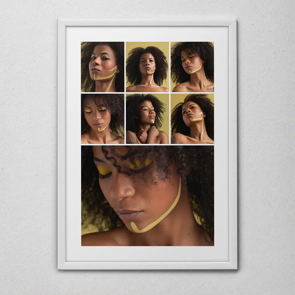 15 Artes para Quadro Colagens de Fotos Arquivo Editável  6