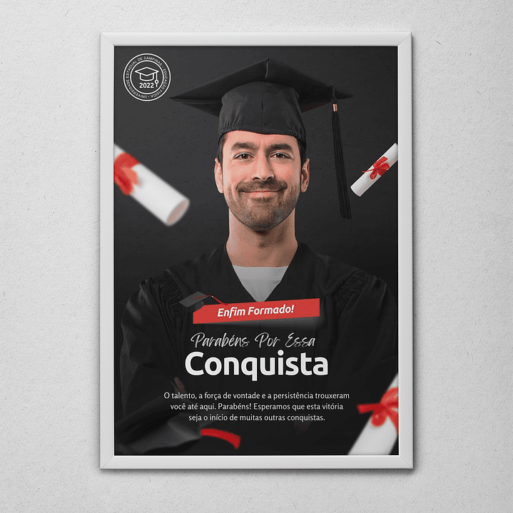 12 Artes para Quadro formatura Graduação Arquivo Editável  6