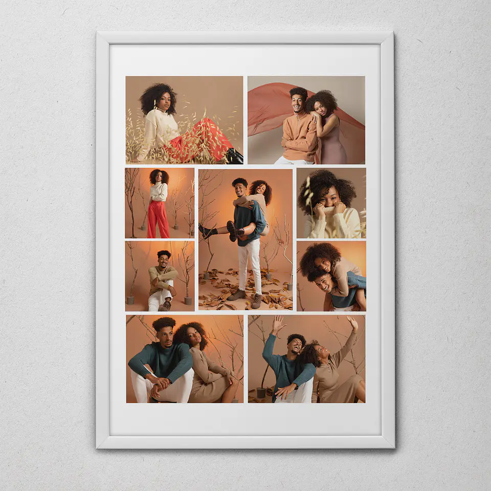 15 Artes para Quadro Colagens de Fotos Arquivo Editável  9