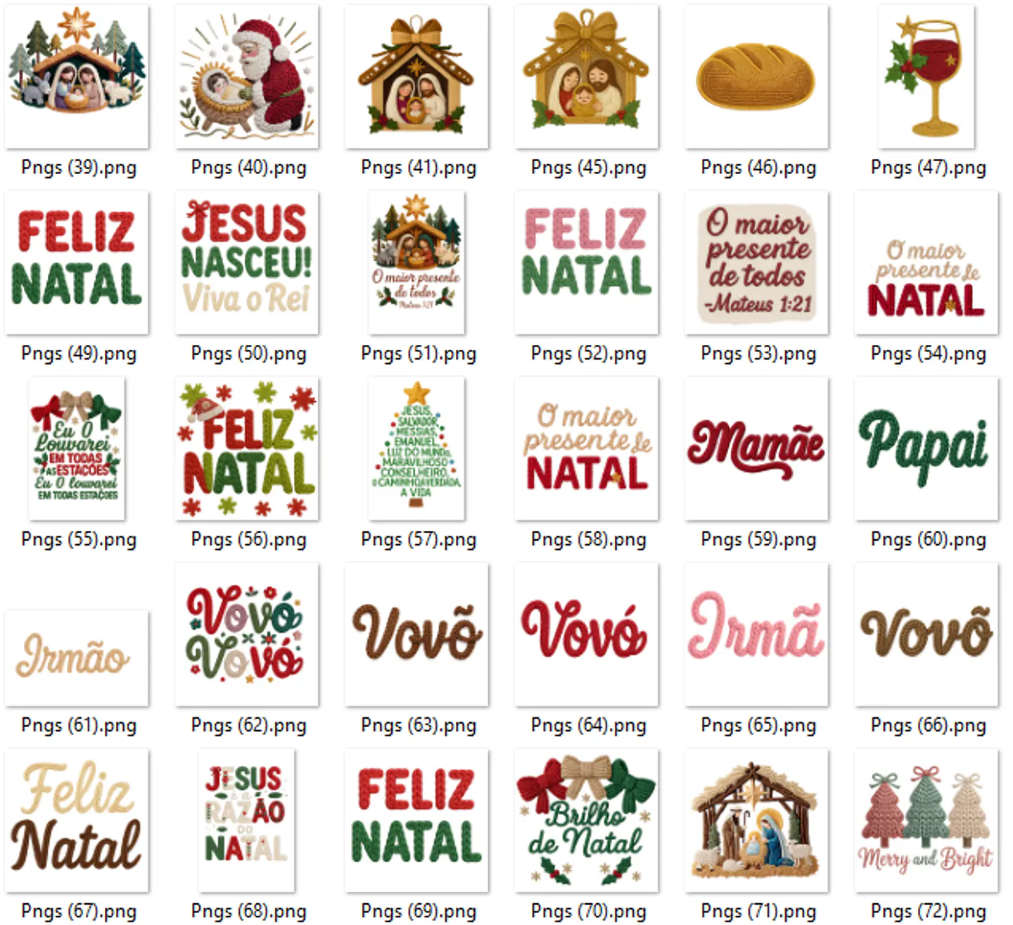 47 Artes para Camisa T-Shirts Natalino Natal Arquivo em Png 6