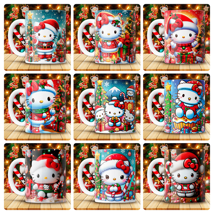180 Artes para Caneca Personagens e Outros Natal 3D Arquivo em Png 15