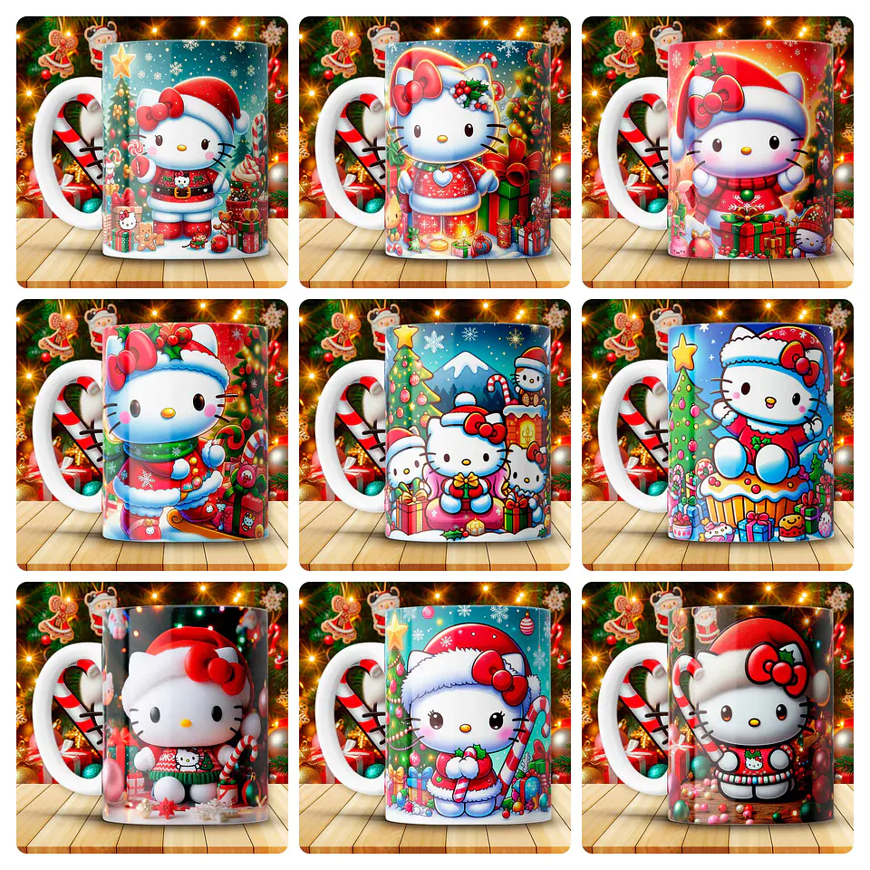 180 Artes para Caneca Personagens e Outros Natal 3D Arquivo em Png 15