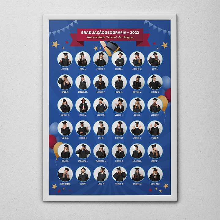 12 Artes para Quadro formatura Graduação Arquivo Editável  11