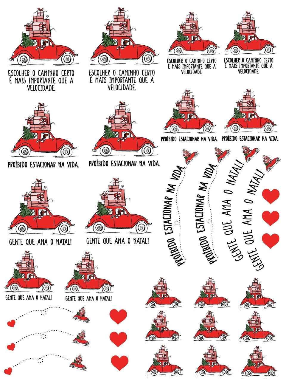 Arquivos para Personalização Natal, Fusca, Casinhas, Alfabeto, Mistos em Dtf Uv 1