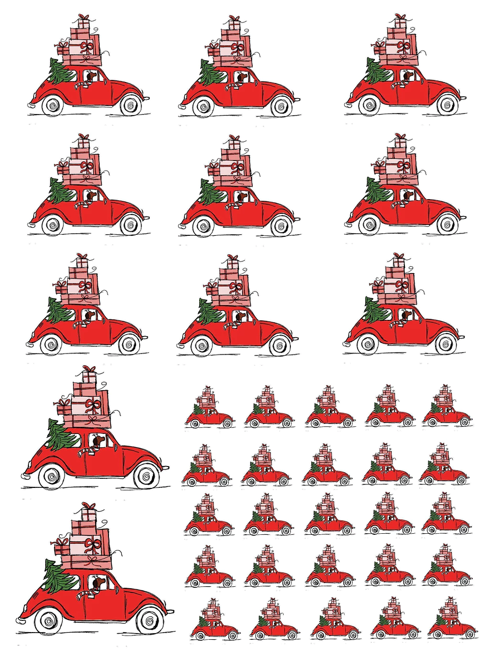 Arquivos para Personalização Natal, Fusca, Casinhas, Alfabeto, Mistos em Dtf Uv 2