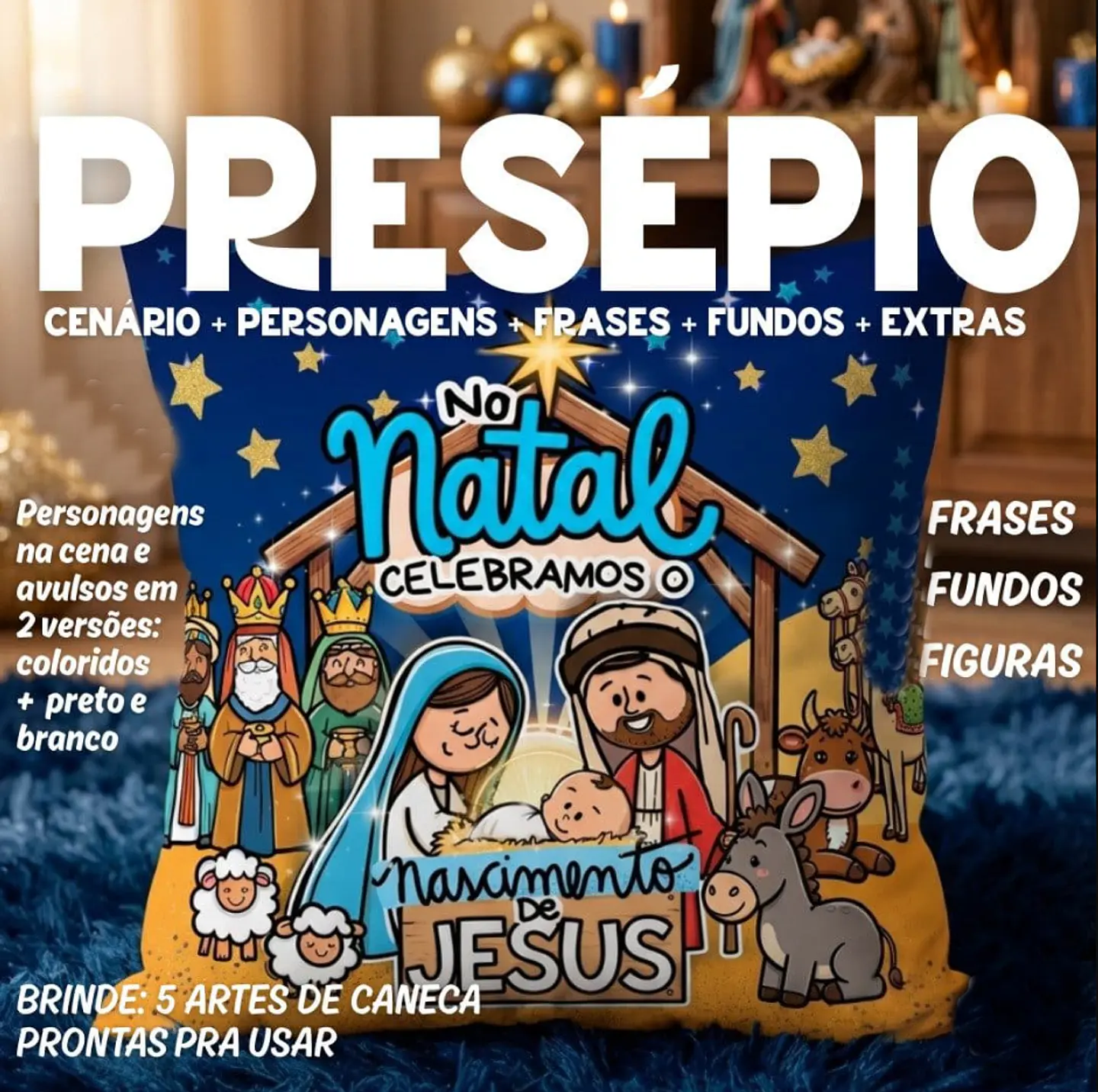 Kit digital Presépio Arquivo em Png 1