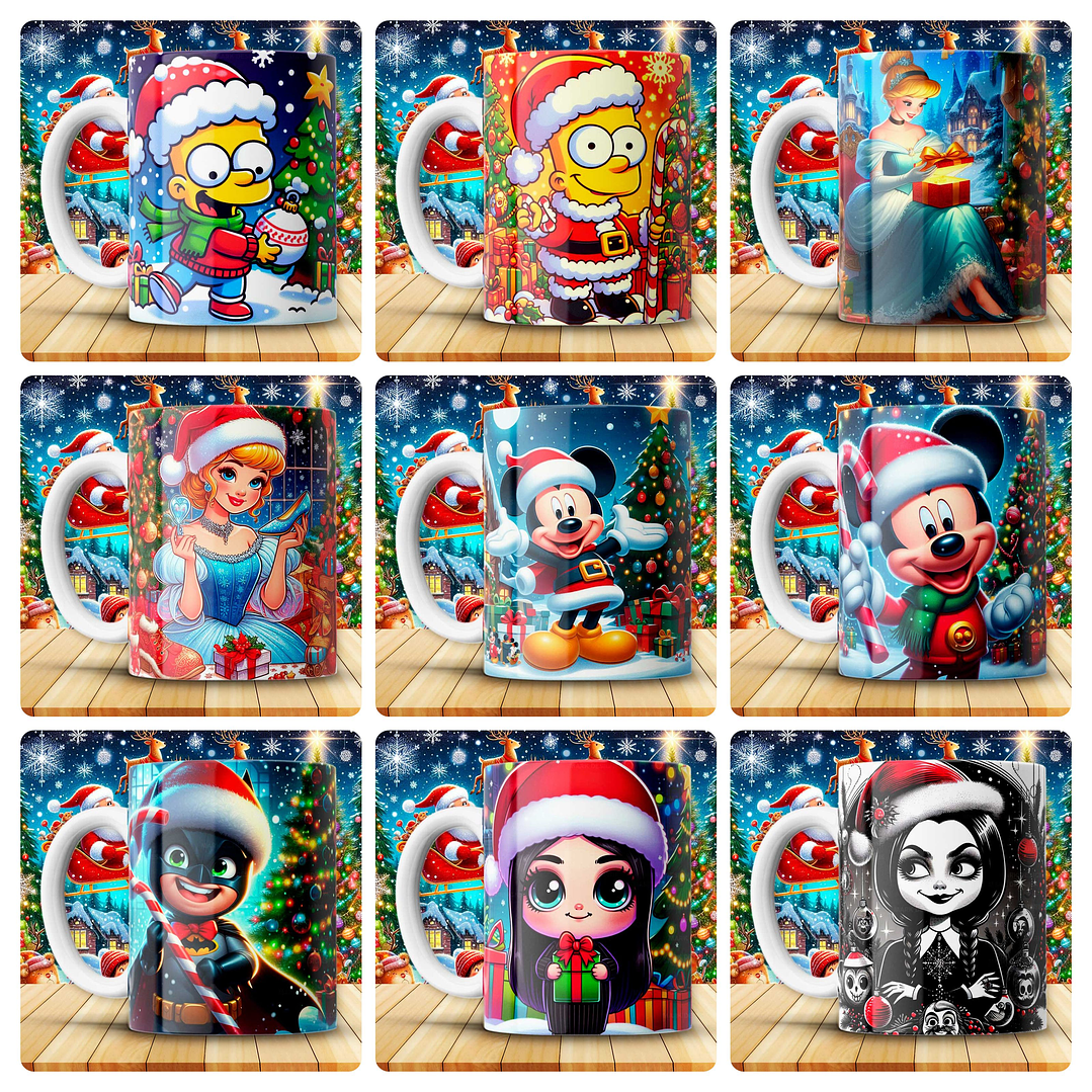 180 Artes para Caneca Personagens e Outros Natal 3D Arquivo em Png 20