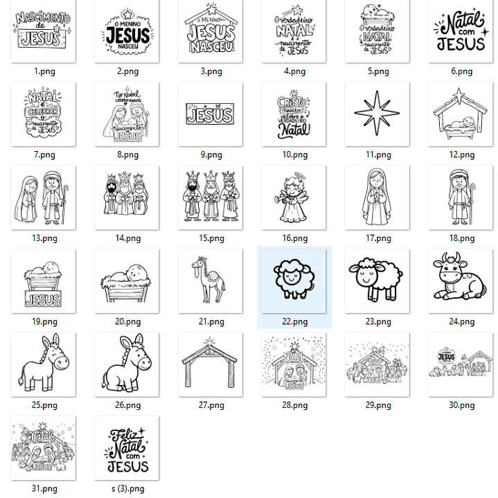 Kit digital Presépio Arquivo em Png 3