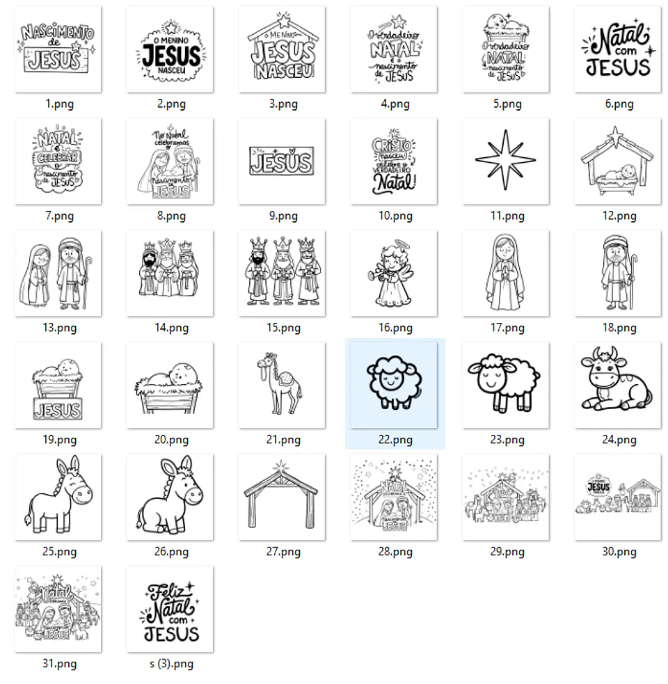 Kit digital Presépio Arquivo em Png 3