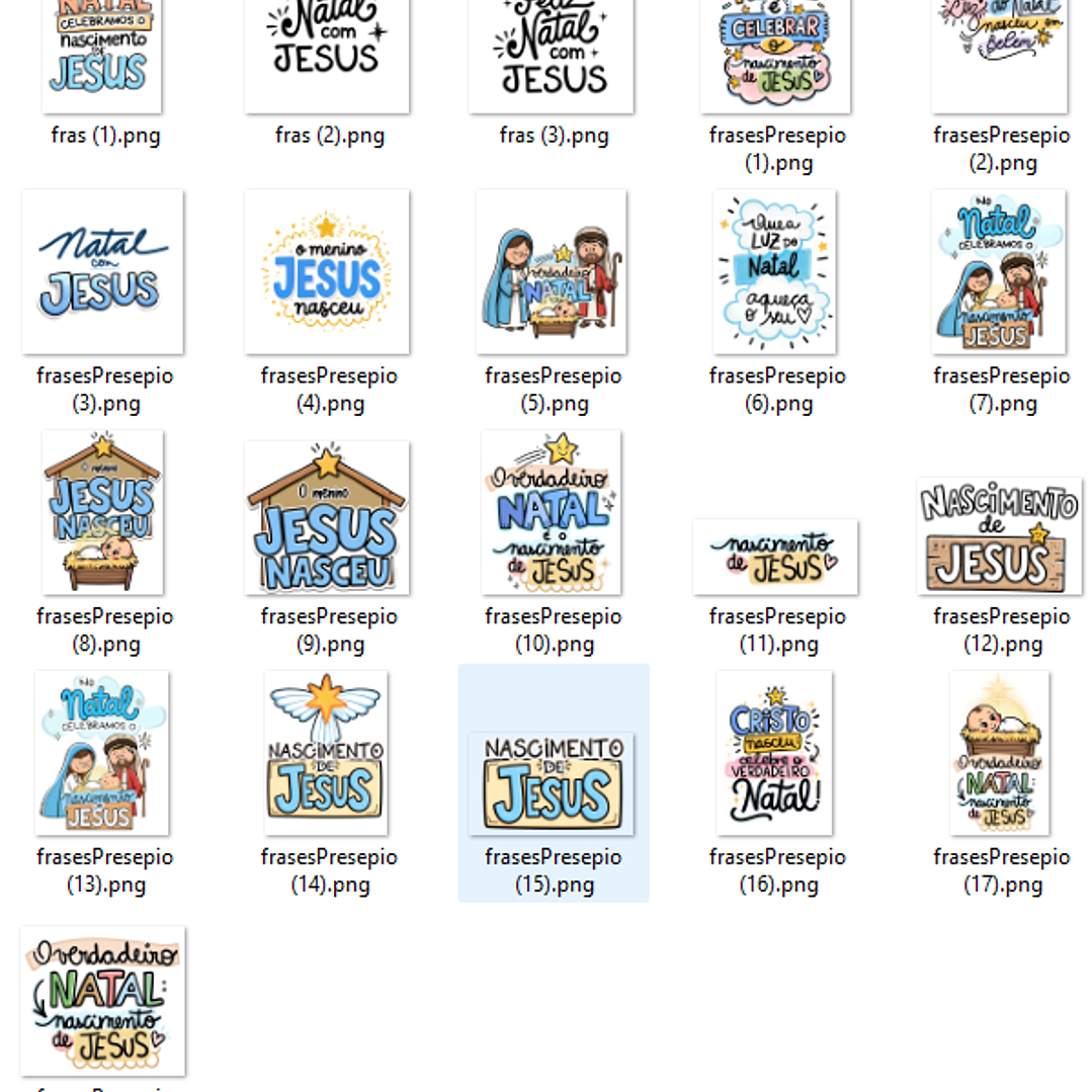 Kit digital Presépio Arquivo em Png 4