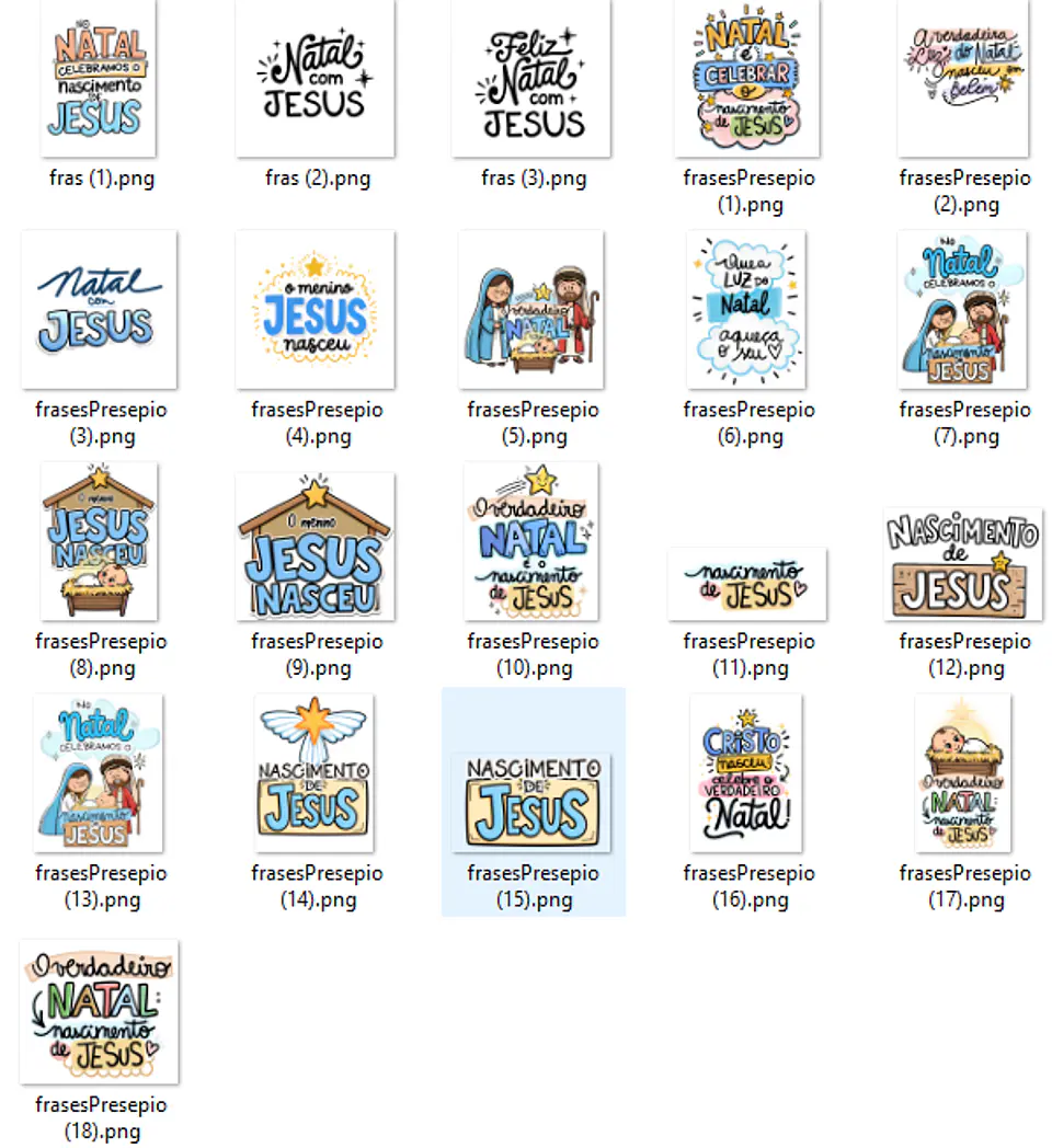 Kit digital Presépio Arquivo em Png 4