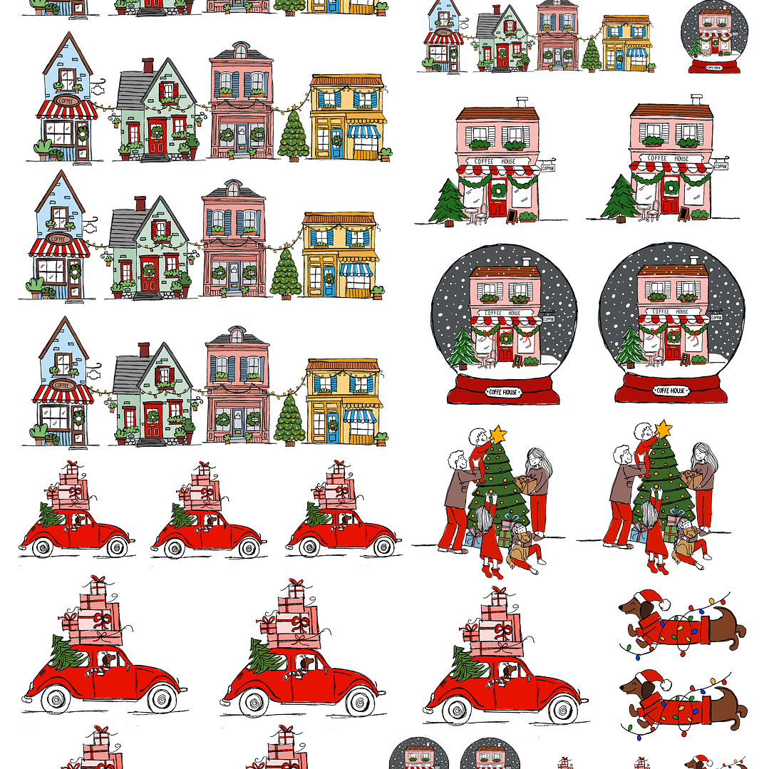 Arquivos para Personalização Natal, Fusca, Casinhas, Alfabeto, Mistos em Dtf Uv 5